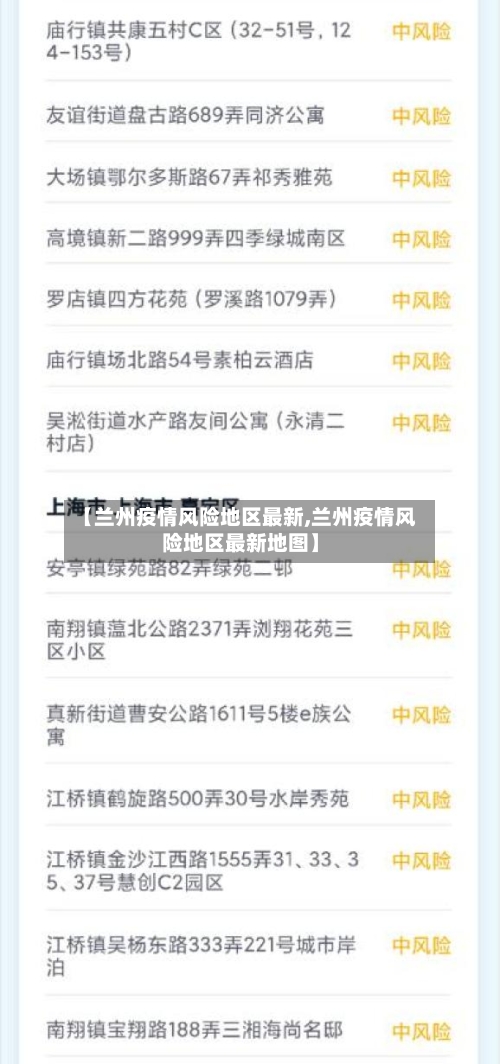 【兰州疫情风险地区最新,兰州疫情风险地区最新地图】-第2张图片