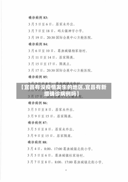 【宜昌有没疫情发生的地区,宜昌有新增确诊病例吗】-第3张图片